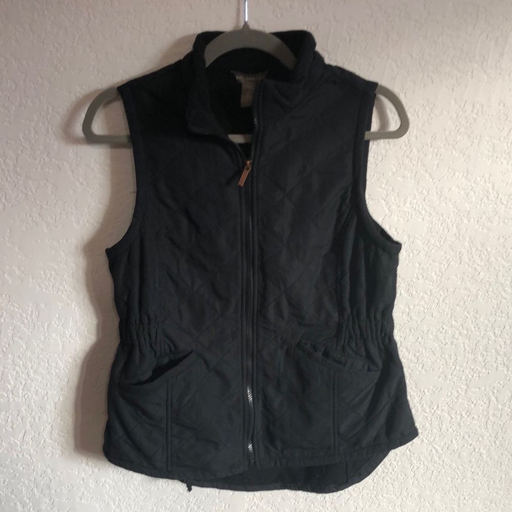 Women's Black Quilted Vest